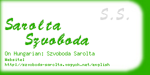 sarolta szvoboda business card